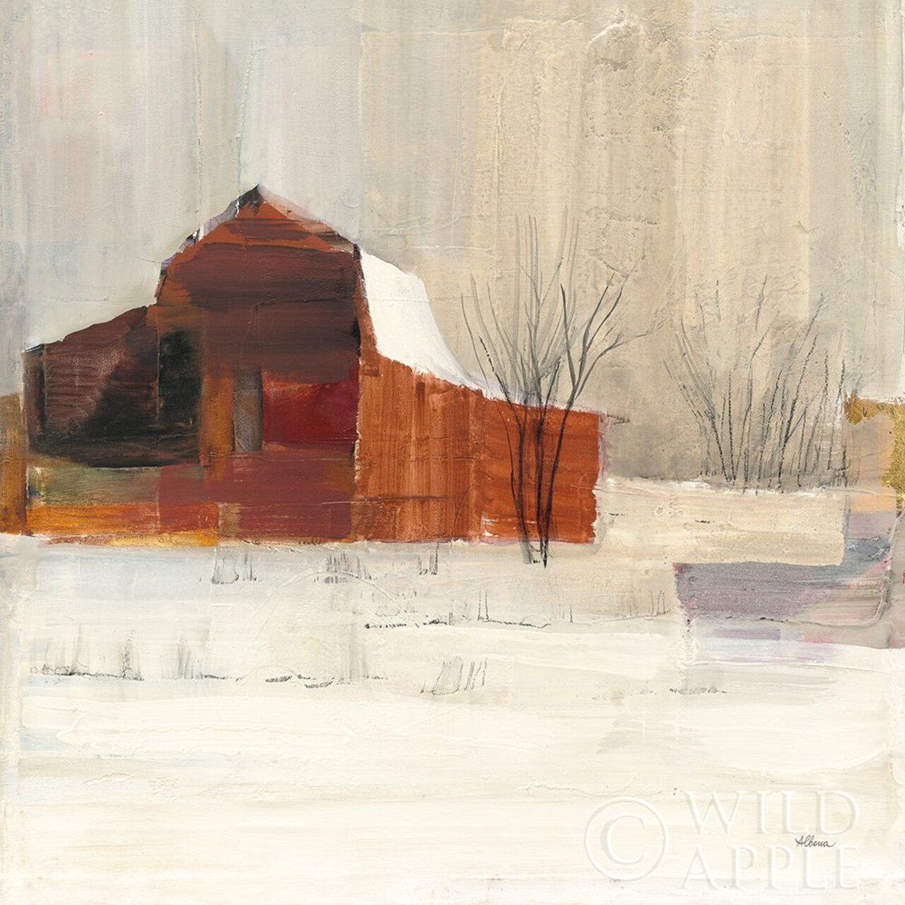 Winter On The Farm Poster Print by Albena Hristova - Item # VARPDX38926